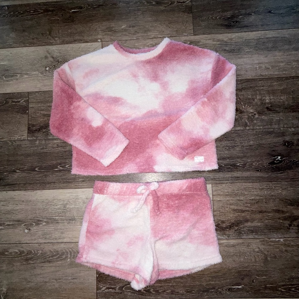 Limited Too Pink and White Kids Pajama Set NWOT